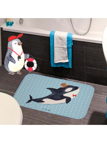 Mr. & Mrs. Panda fußmatte bad Orca Zylinder ohne Spruch in Blau Pastell