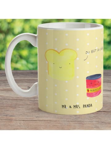 Mr. & Mrs. Panda Kunststoffbecher Toast Marmelade ohne Spruch in Gelb Pastell