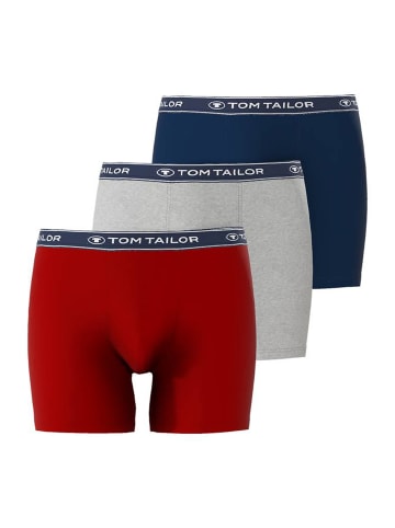 Tom Tailor Boxershort 3er Pack in Rot/Blau