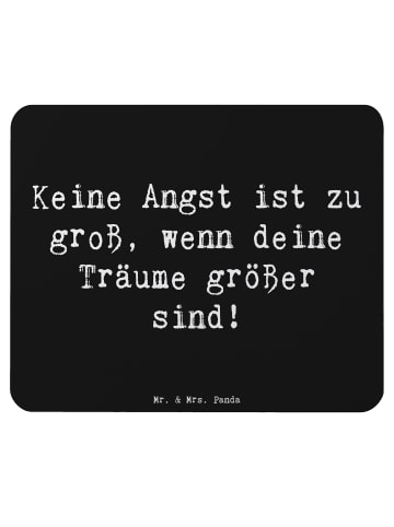 Mr. & Mrs. Panda Mousepad Spruch Angst überwinden mit Spruch in Schwarz