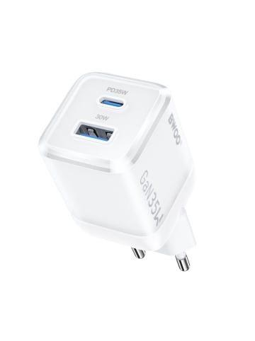 Wisam BWOO GaN-Wandladegerät CDA222 PD 35W 1 x USB 1 x USB-C, weiß