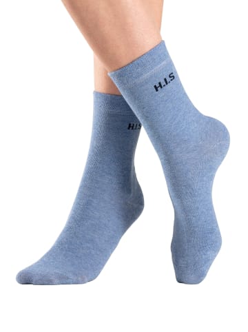 H.I.S Socken in grau meliert, jeans meliert, beige meliert