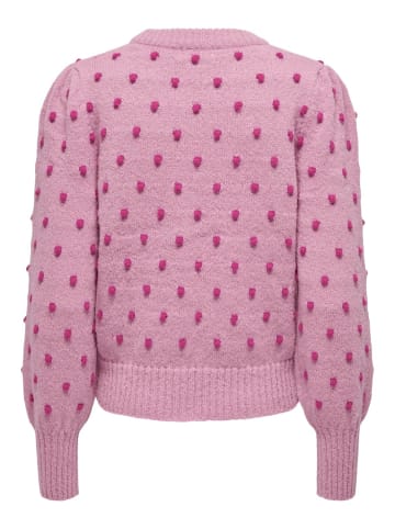 JACQUELINE de YONG Strickpullover Puffärmel Lange Bündchen Regulär in Pink