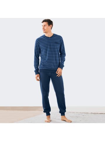 REDBEST Single-Jersey Schlafanzug in blau
