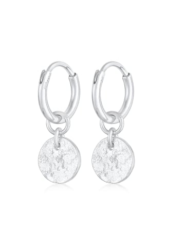 Elli Ohrringe 925 Sterling Silber Geo, Kreis, Plättchen in Silber