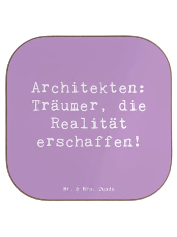 Mr. & Mrs. Panda Coaster Spruch Architekt Träumer mit Spruch in Lavendeltraum