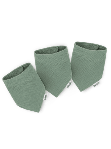 Räuberella 3er Set Musselin Lätzchen in Mint-Grün - 35 x 35 cm
