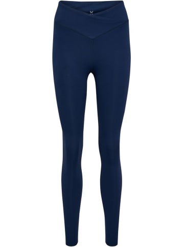 Hummel Leggings "Yoga Wrap High Waist W Tights" in Blau