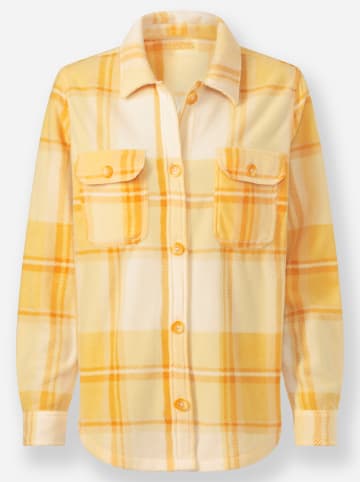 WITT WEIDEN Fleece-Bluse in champagner-gelb-kariert