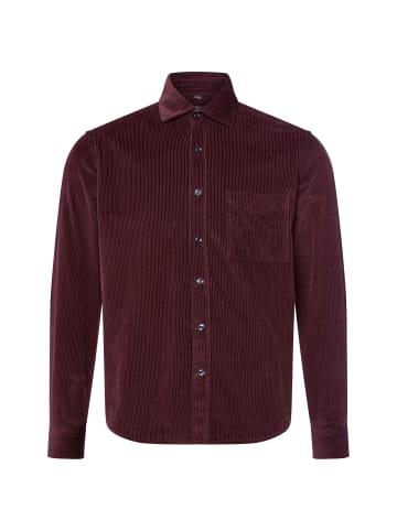 Nils Sundström Cordhemd in aubergine - 0004