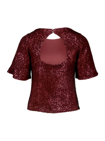 Vera Mont Pailletten-Bluse mit Flügelärmeln in Deep Dahlia