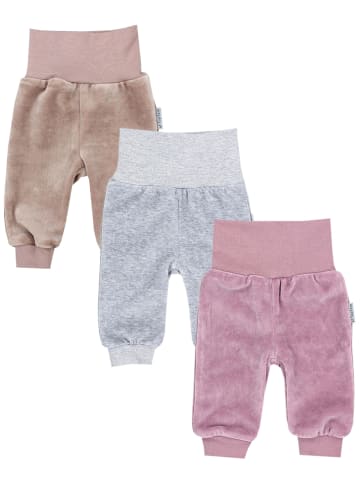 TupTam Baby Mädchen Nicki Hose 3er Pack in beige/rosa