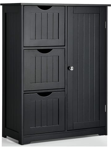 COSTWAY Badezimmerschrank in Schwarz