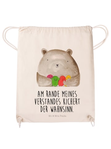 Mr. & Mrs. Panda Gym-Tasche Bär Gefühl mit Spruch in Creme