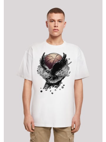 F4NT4STIC Heavy Oversize T-Shirt Basketball Adler in weiß