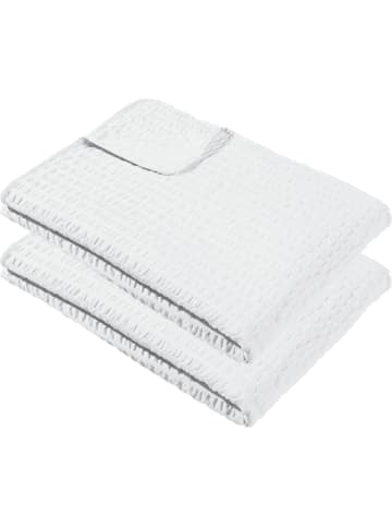 REDBEST Microfaser Sommerdecke 2er-Pack Detroit in weiß