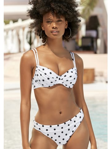 LASCANA Bügel-Bikini-Top in weiß-schwarz