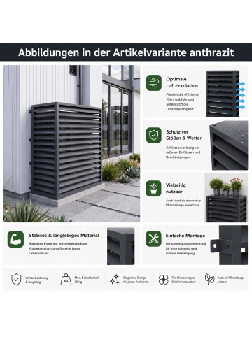 MCW Verkleidung für Klimaanlage O43, Grau-weiß