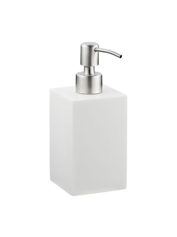 relaxdays 2 x Seifenspender Bad in Weiß - 300 ml