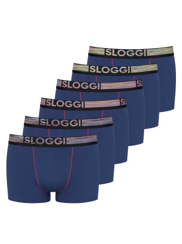 Sloggi Boxershort 6er Pack in Blau