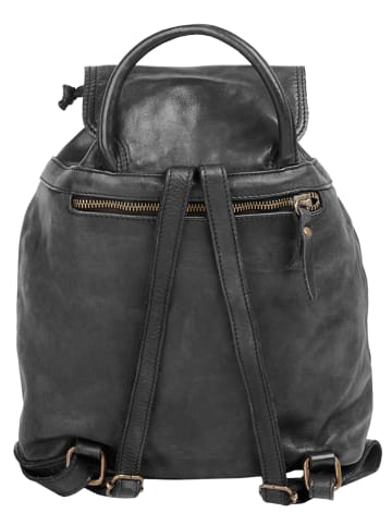 Cluty Rucksack echt Leder in schwarz