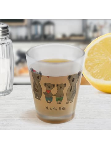 Mr. & Mrs. Panda Schnapsglas Koala Familie zwei ohne Spruch in Transparent