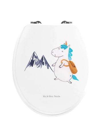 Mr. & Mrs. Panda Toilettendeckel Einhorn Bergsteiger ohne Spruch in Weiß