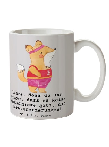 Mr. & Mrs. Panda Tasse Leichtathletik Trainerin Inspiration mit ... in Grau Pastell