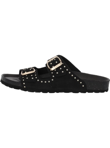 Palado Pantoletten Elaha Rivet Velours Premium Leather in Schwarz