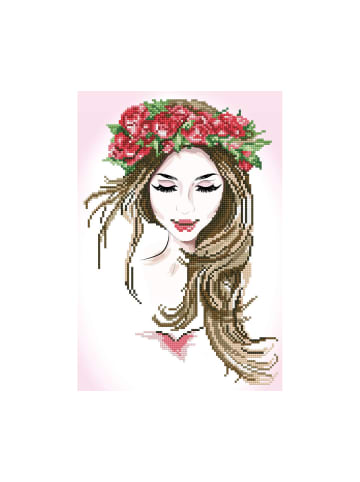 DIAMOND DOTZ Kreativset Diamond Painting Blumenhaarschmuck, 28 x 41 cm, ab 6 Jahre