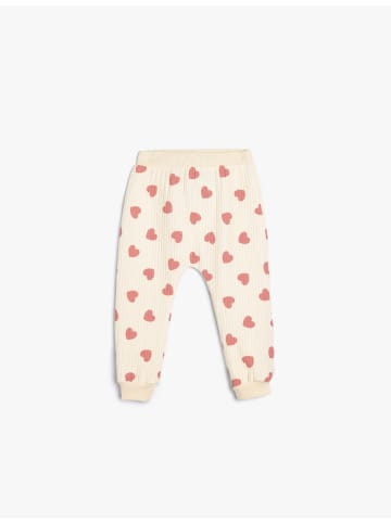 KOTON Sweathose in Beige Gemustert