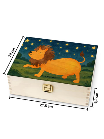 Mr. & Mrs. Panda Teebox Sternzeichen Löwe Design ohne Spruch in Weiß