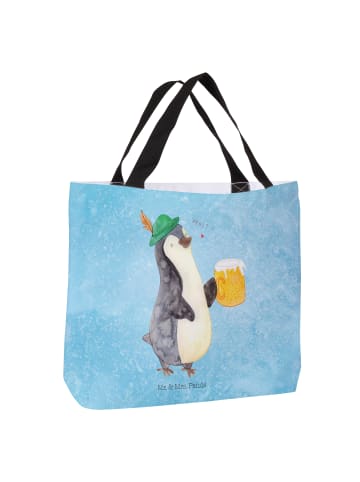 Mr. & Mrs. Panda Umhängetasche Pinguin Bier ohne Spruch in Eisblau