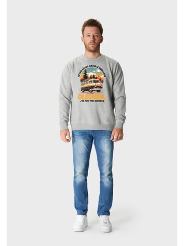 OLDSKULL Sweatshirt Wrldvibe Adventure Van Logo Graphic in Heather Grey