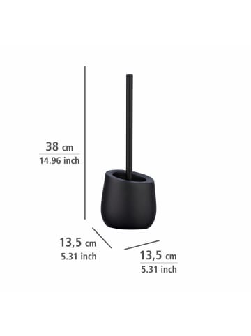 Wenko WC-Garnitur Badi Schwarz Keramik, WC-Garnitur Mod. Badi Schwarz Keramik in Schwarz