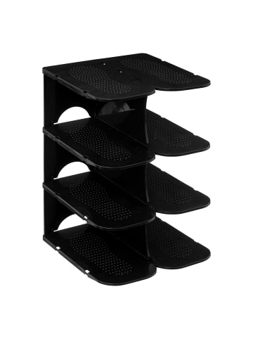5five Simply Smart Schuhregal für den Schrank PLOT für 4 Paare in Schwarz, 26,5 x 24,5 x 37,8 cm