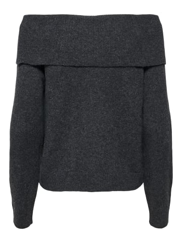 JDY Strick-Shirt in Dark Grey Melange