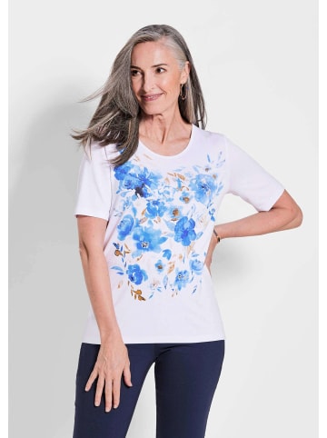 GOLDNER Shirt Shirt in weiß / gemustert