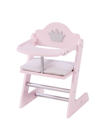 roba Puppenhochstuhl Prinzessin Sophie – rosa/silber mit Krone