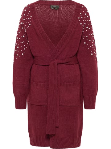 faina Damen Cardigan in Dunkelkirschrot