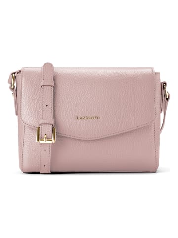 Lazarotti Bologna Leather Crossbody Umhängetasche Leder 22 cm in rose