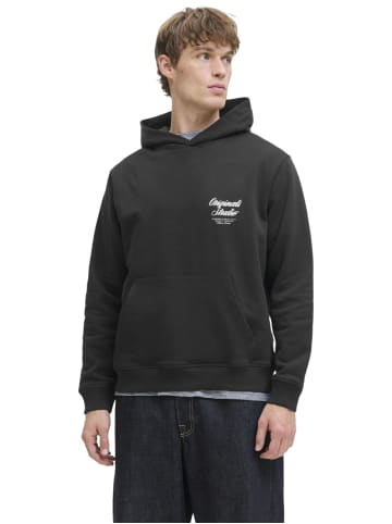 Jack & Jones Sweatshirt JORNORREBRO TYPO BACK SWEAT HOOD in Schwarz