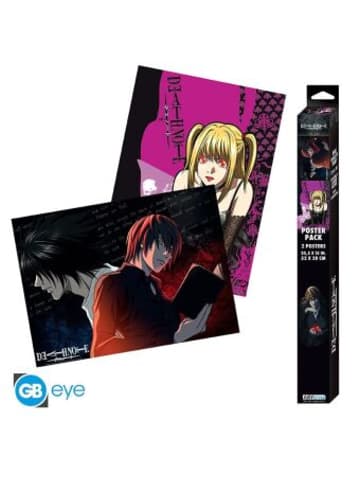 Abysse Deutschland Papeterie/PBS - DEATH NOTE Set 2 Chibi Posters - L vs Light & Misa (52x38)