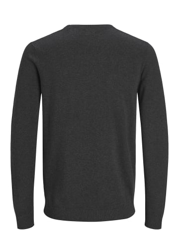 Jack & Jones Strickpullover in Dark Grey Melange