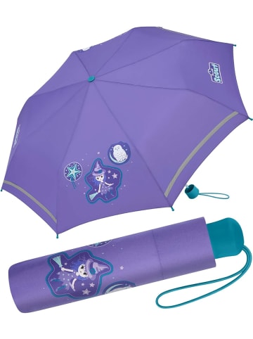 Scout Kinder-Taschenschirm mit reflektierenden Streifen Regenschirm Purple Magic
