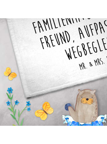 Mr. & Mrs. Panda Handtuch Hund Australien Shepherd mit Spruch in Weiß