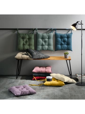 Erwin Müller Cord Stuhlkissen Glasgow in grau