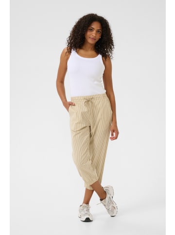 Kaffe Hose KAnaya Relaxed fit in Chincilla / White stripe