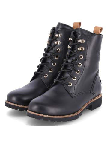 PANAMA JACK Panama Jack Damen Schnürboots Winter Stiefeletten Schwarz Glattleder wasserfest  in Schwarz