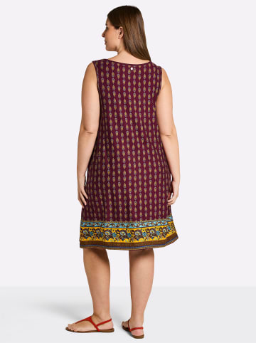 sheego Jersey-Kleid in bordeaux-burgund-bedruckt